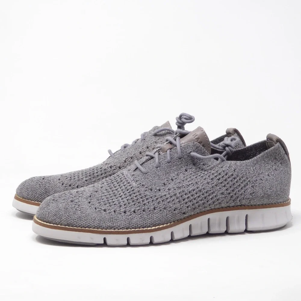 Cole Haan Mens Zerogrand Stitchlite Oxford Gray Knit C32151 Size 9M